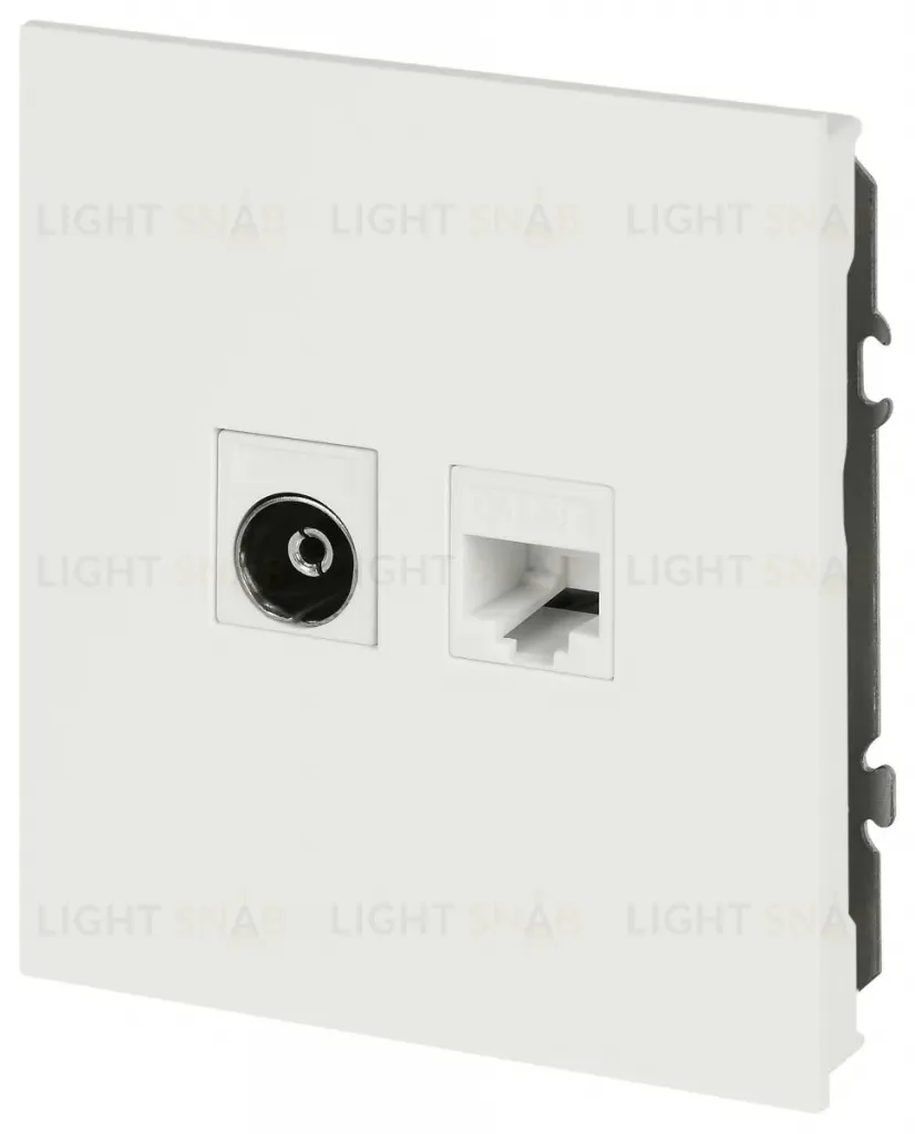 Розетка Эра Arktik 16-3110-08 комбинированная RJ45+TV белый матовый Б0070501 Б0070501