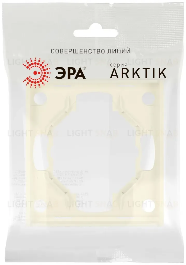 Рамка для розеток и выключателей Эра Arktik 16-5001-02 на 1 пост слоновая кость Б0070545 Б0070545