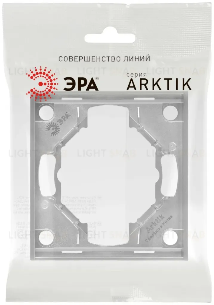 Рамка для розеток и выключателей Эра Arktik 16-5001-03 на 1 пост алюминий Б0070546 Б0070546