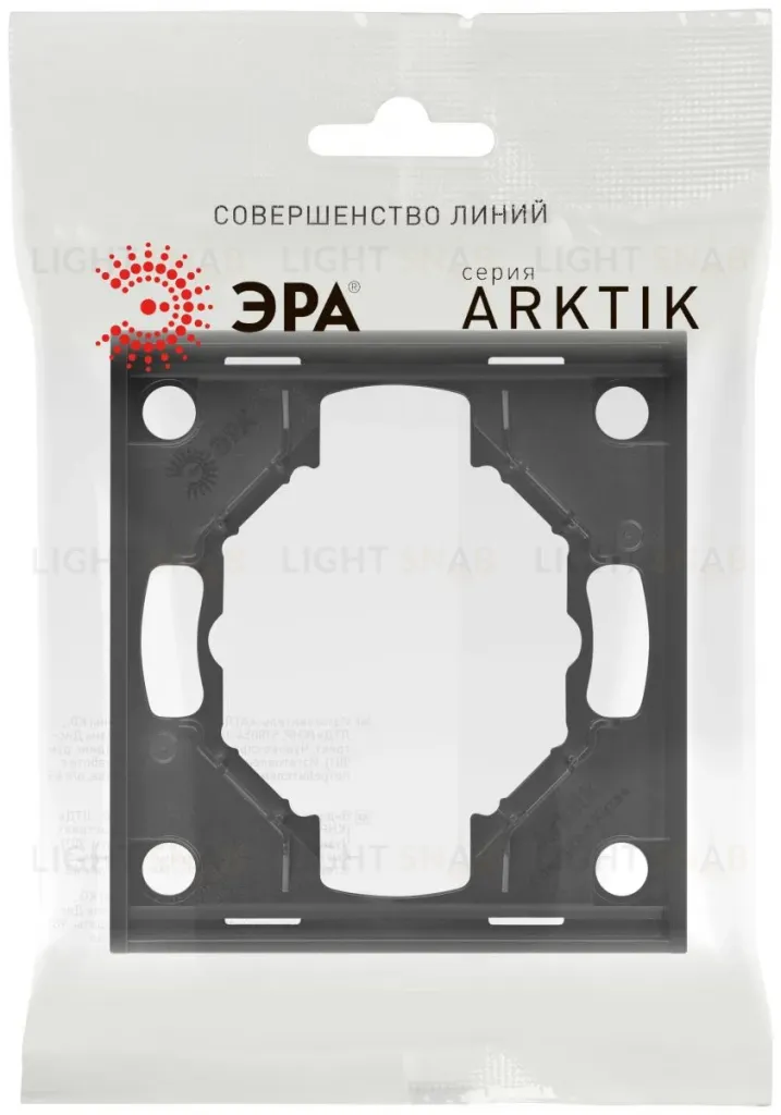 Рамка для розеток и выключателей Эра Arktik 16-5001-05 на 1 пост антрацит Б0070548 Б0070548
