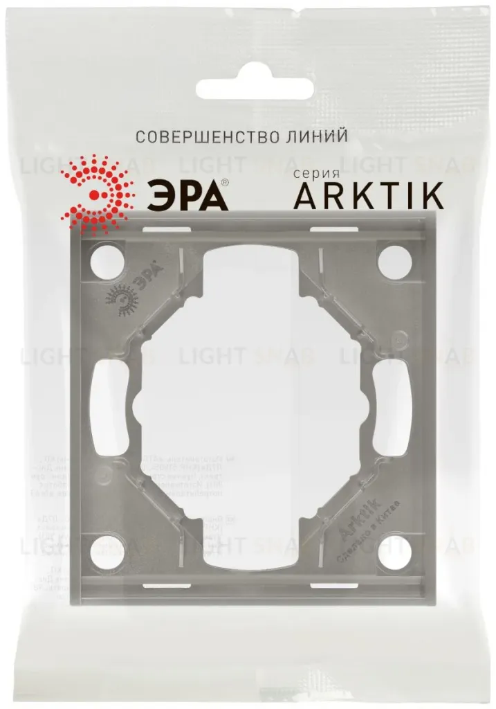 Рамка для розеток и выключателей Эра Arktik 16-5001-07 на 1 пост титан Б0070550 Б0070550