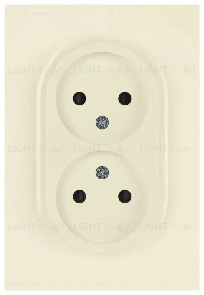 Розетка Эра Arktik 16-2107-02 без заземления двойная 2X2P 16А-250В слоновая кость Б0071682 Б0071682