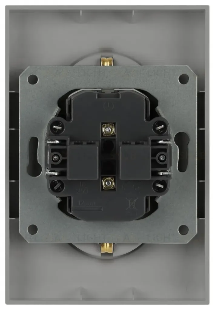 Розетка Эра Arktik 16-2107-03 без заземления двойная 2X2P 16А-250В алюминий Б0071683 Б0071683