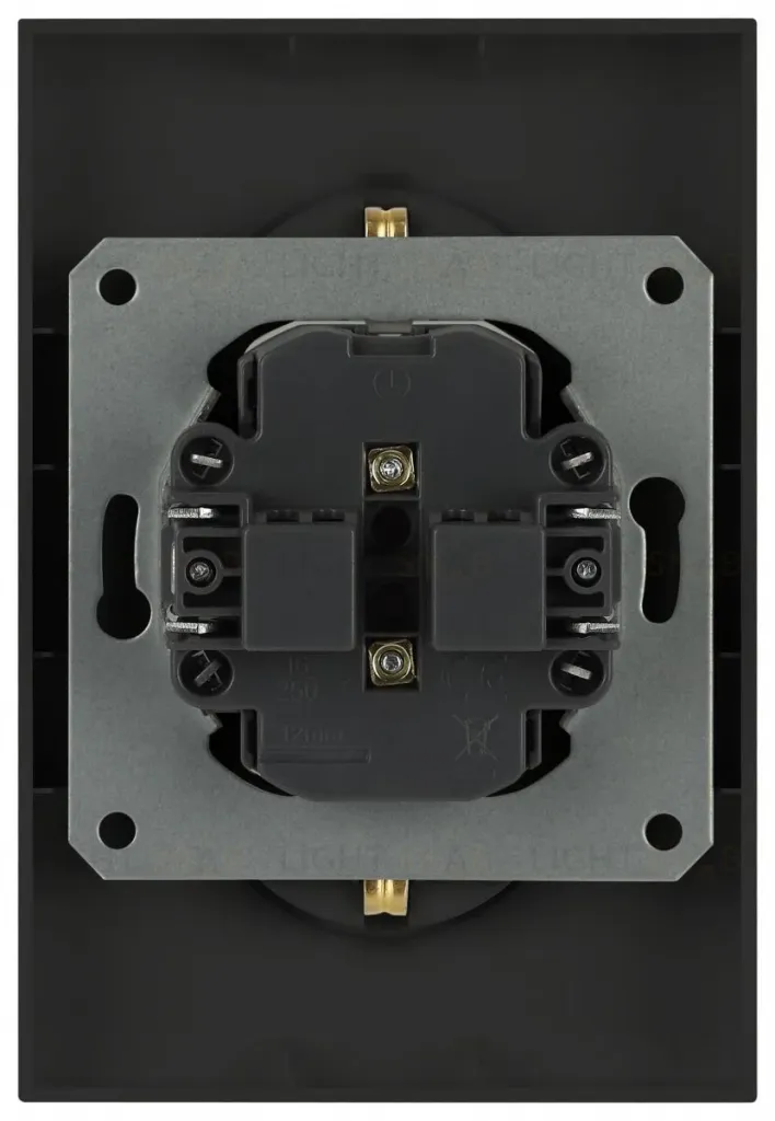 Розетка Эра Arktik 16-2107-05 без заземления двойная 2X2P 16А-250В антрацит Б0071685 Б0071685
