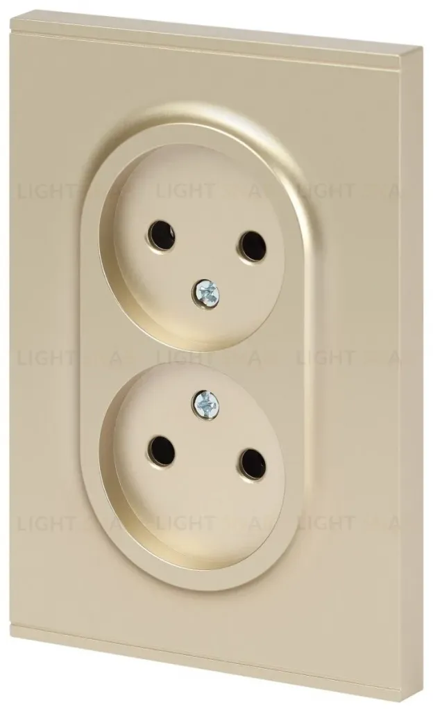 Розетка Эра Arktik 16-2107-04 без заземления двойная 2X2P 16А-250В шампань Б0071684 Б0071684