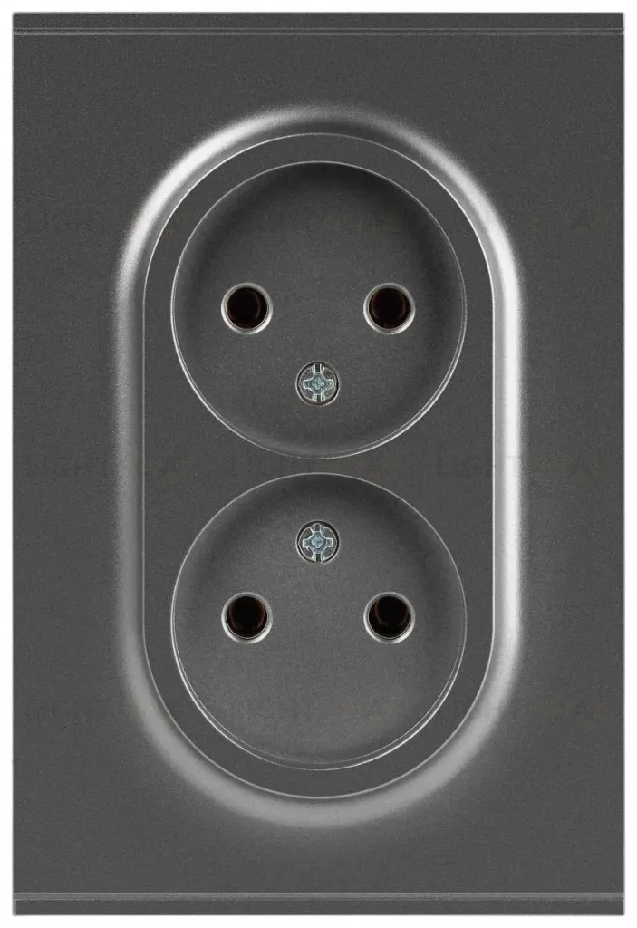 Розетка Эра Arktik 16-2107-06 без заземления двойная 2X2P 16А-250В графит Б0071686 Б0071686