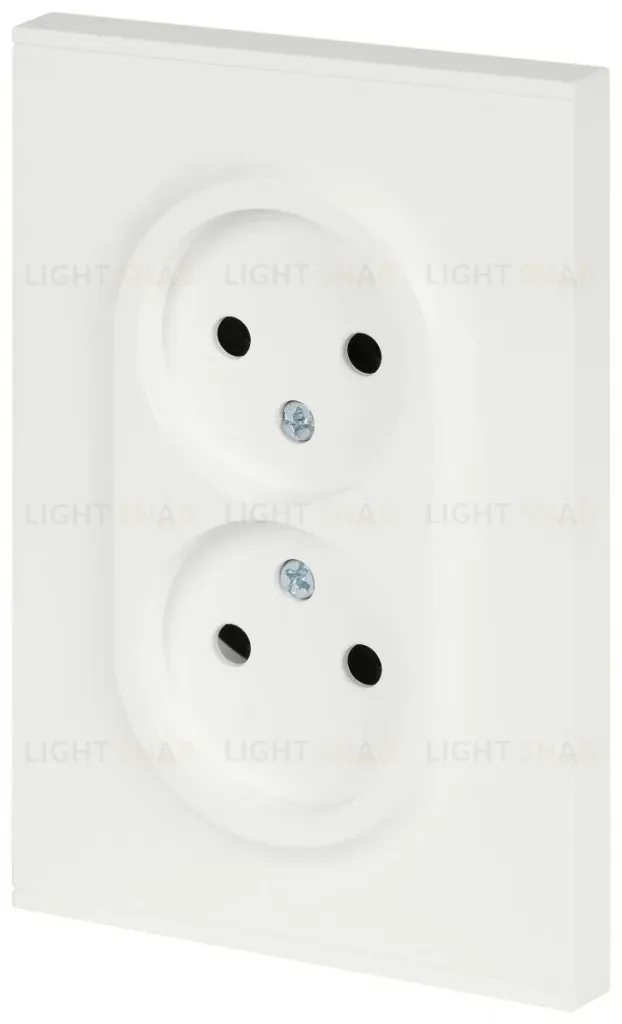 Розетка Эра Arktik 16-2107-08 без заземления двойная 2X2P 16А-250В белый матовый Б0071688 Б0071688