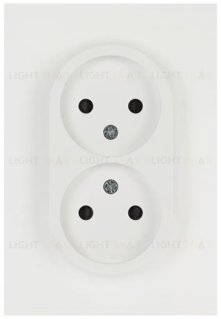 Розетка Эра Arktik 16-2107-08 без заземления двойная 2X2P 16А-250В белый матовый Б0071688 Б0071688