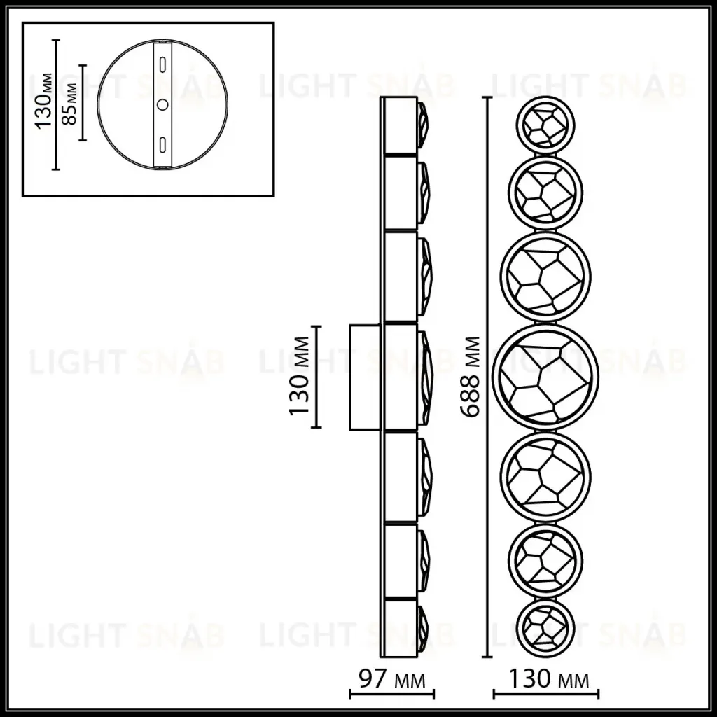 Настенный светильник Odeon Light L-Vision Spilla 7174/15WL 7174/15WL