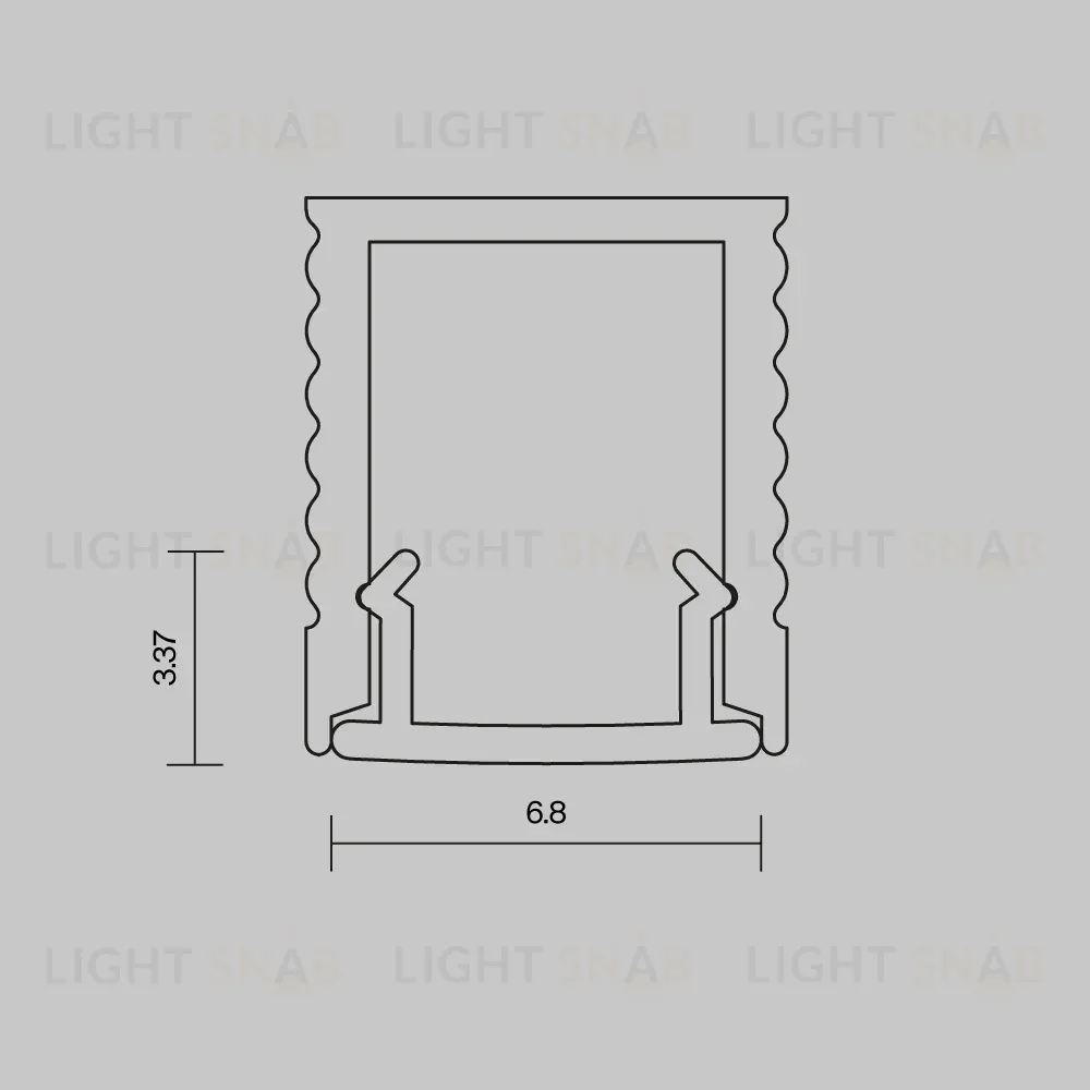 Рассеиватель для профиля 8x9, 12x9 (Белый, 10 м), ALM-0809-O-DF-10M Maytoni Led Strip 642088 642088
