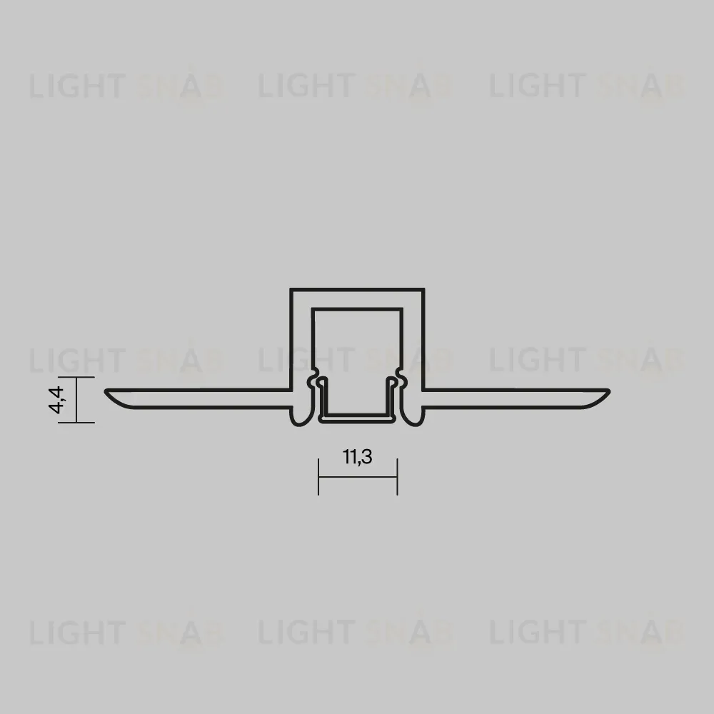 Рассеиватель для профиля 53x13, 50x22, 43x23 (Белый, 10 м), ALM-5314-O-DF-2M Maytoni Led Strip 642087 642087