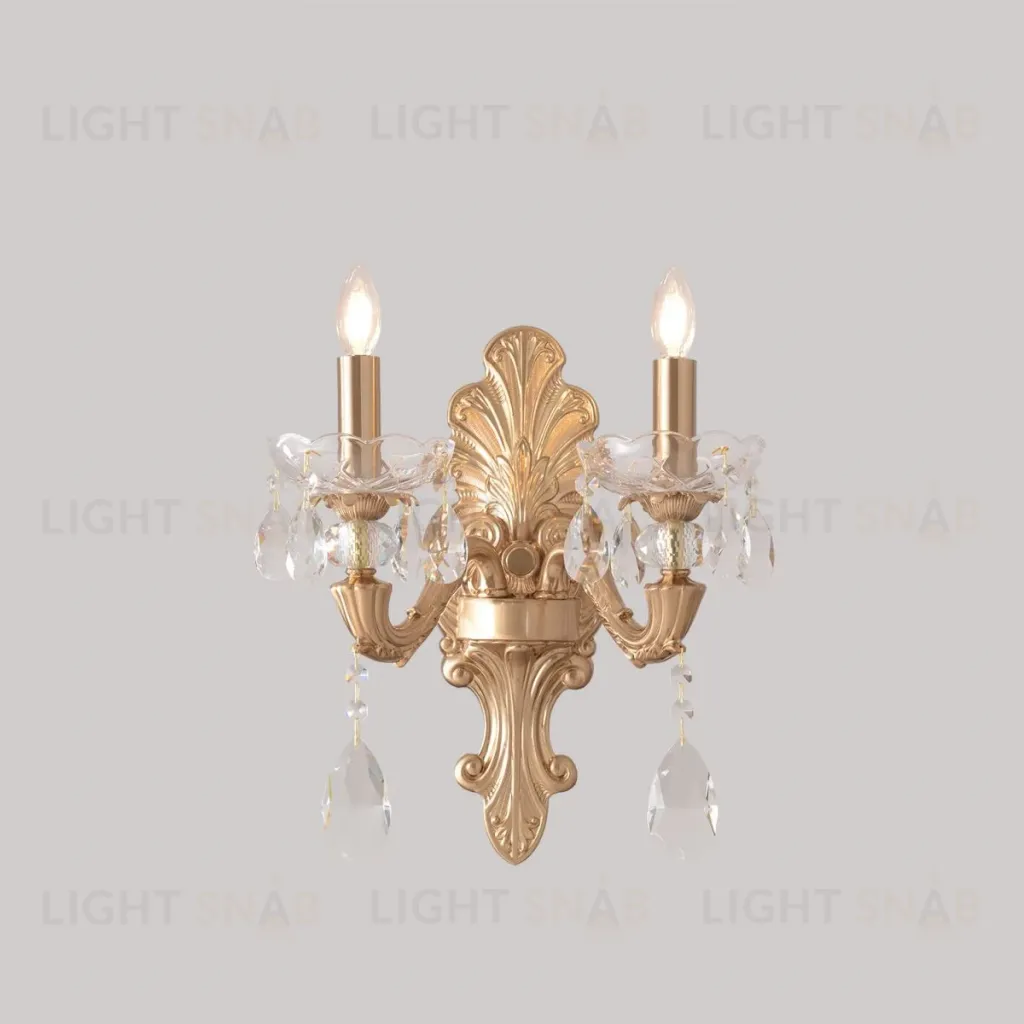 Бра Crystal Lux ELIZABETH AP2 BRASS ELIZABETH AP2 BRASS