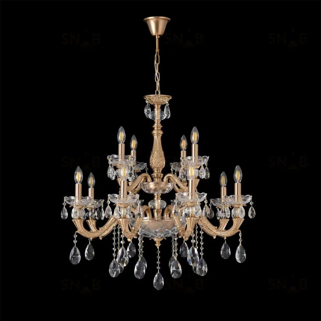 Подвесная люстра Crystal Lux ELIZABETH SP8+4 BRASS ELIZABETH SP8+4 BRASS