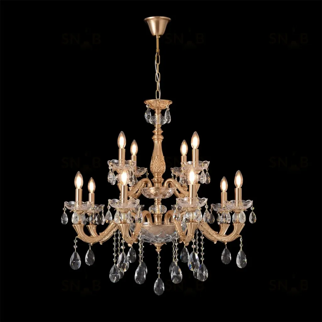 Подвесная люстра Crystal Lux ELIZABETH SP8+4 BRASS ELIZABETH SP8+4 BRASS