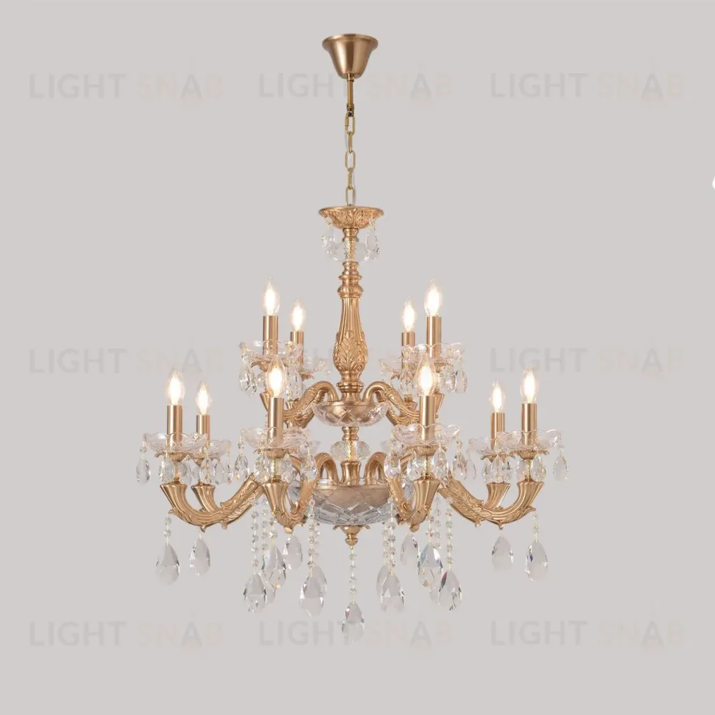 Подвесная люстра Crystal Lux ELIZABETH SP8+4 BRASS ELIZABETH SP8+4 BRASS