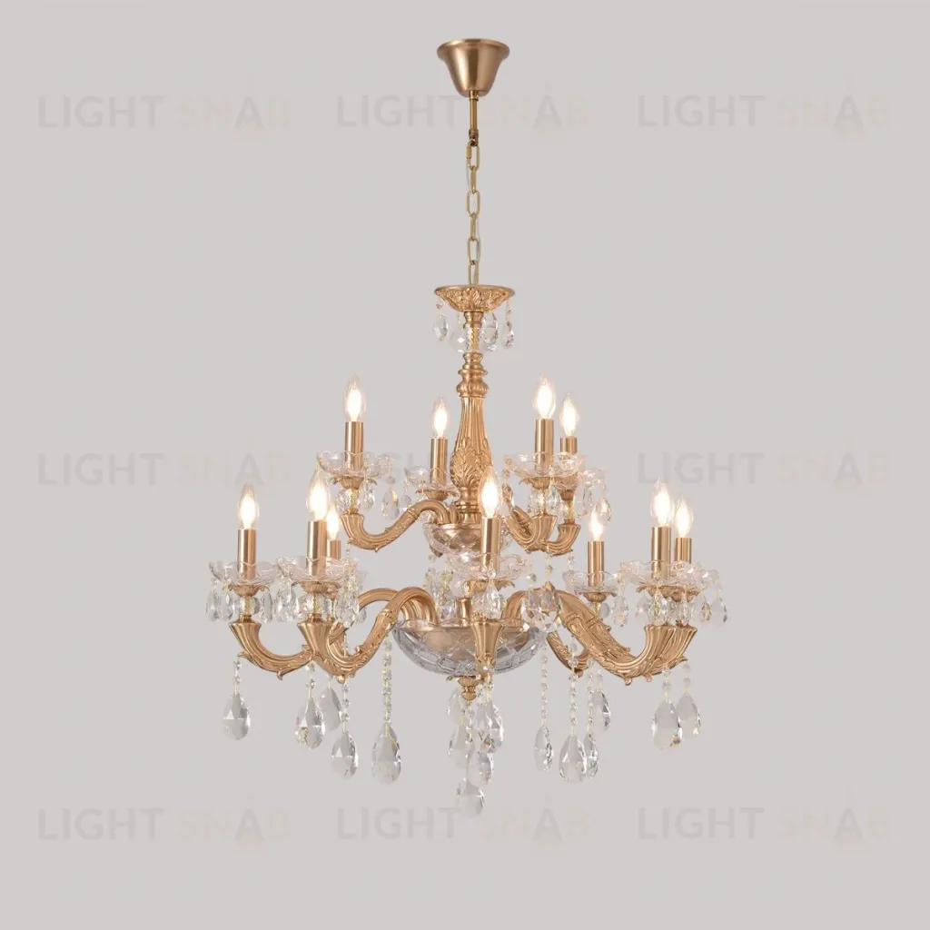 Подвесная люстра Crystal Lux ELIZABETH SP8+4 BRASS ELIZABETH SP8+4 BRASS