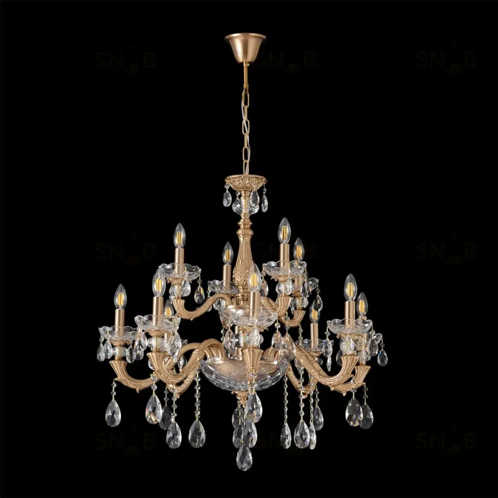 Подвесная люстра Crystal Lux ELIZABETH SP8+4 BRASS ELIZABETH SP8+4 BRASS