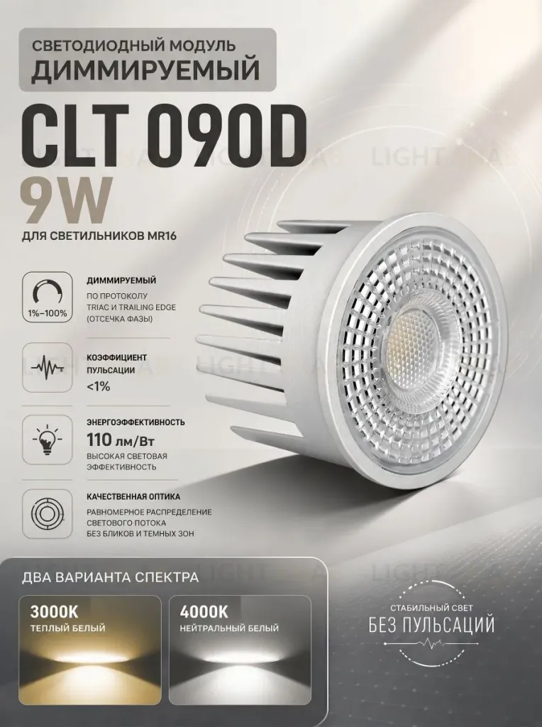 Светодиодный модуль Crystal Lux CLT 090D 9W 3000K WH CLT 090D 9W 3000K WH
