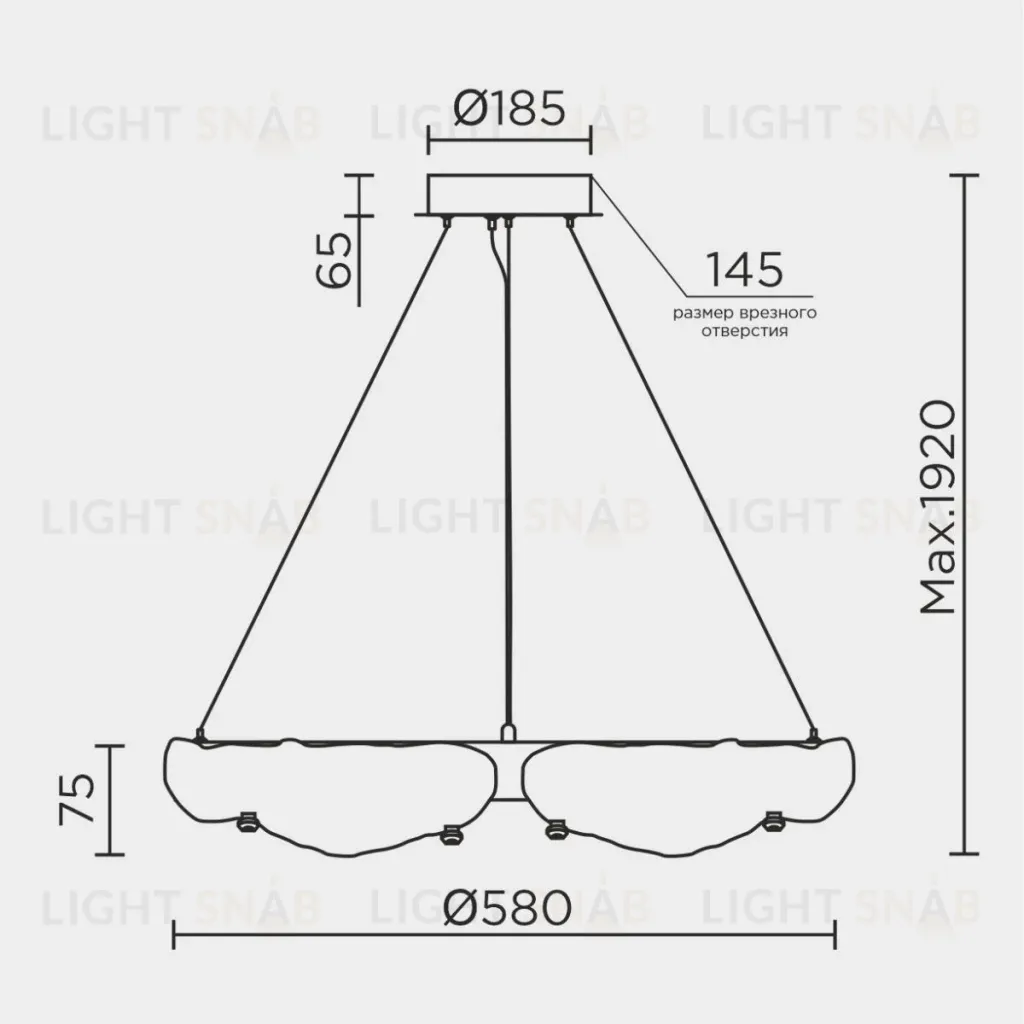 Подвесная люстра Modelux ML.9366.600 GD ML.9366.600 GD
