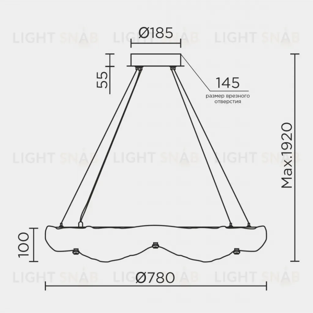 Подвесная люстра Modelux ML.9366.800 GD ML.9366.800 GD