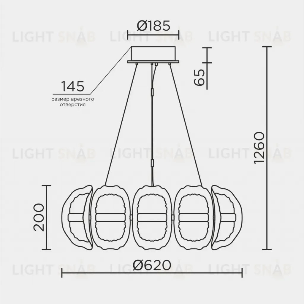 Подвесная люстра Modelux ML.2520.600 GD ML.2520.600 GD
