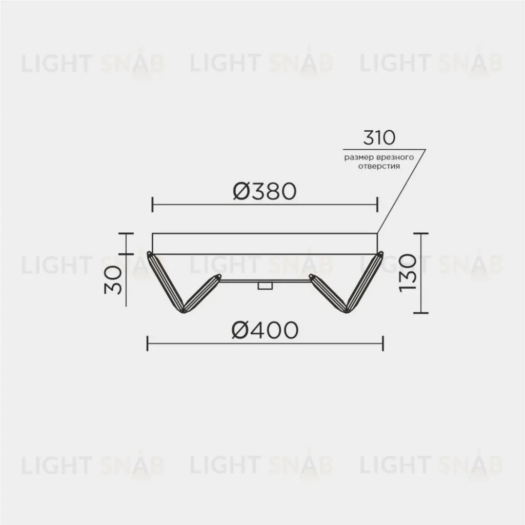 Потолочный cветильник LED4U L1190-400 CR L1190-400 CR