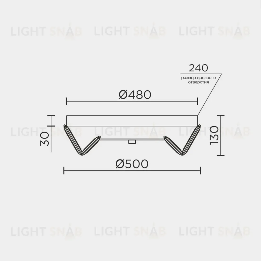 Потолочный cветильник LED4U L1190-500 CR L1190-500 CR