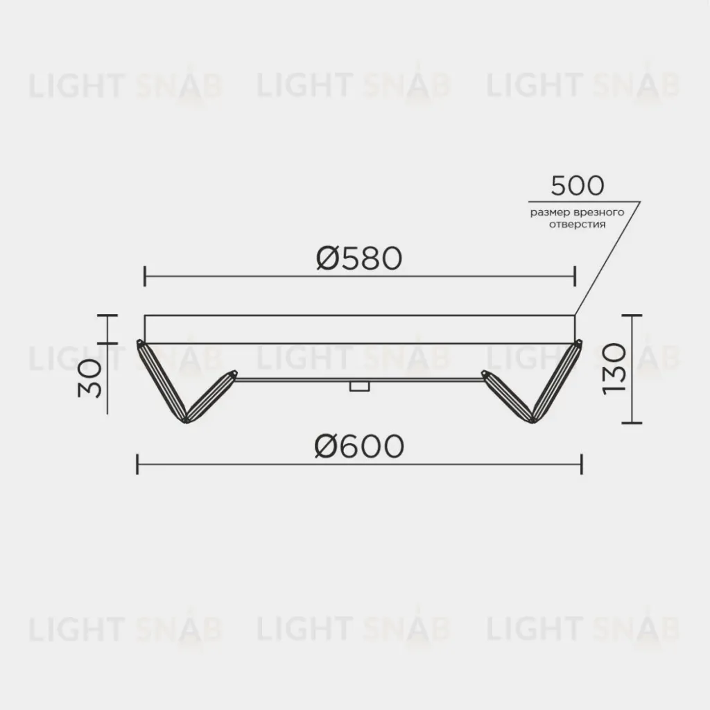 Потолочный cветильник LED4U L1190-600 CR L1190-600 CR