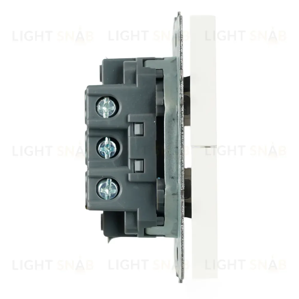 Выключатель двухклавишный Stekker Эмили RSW10-5116-01 белый фарфор soft touch 50822 50822