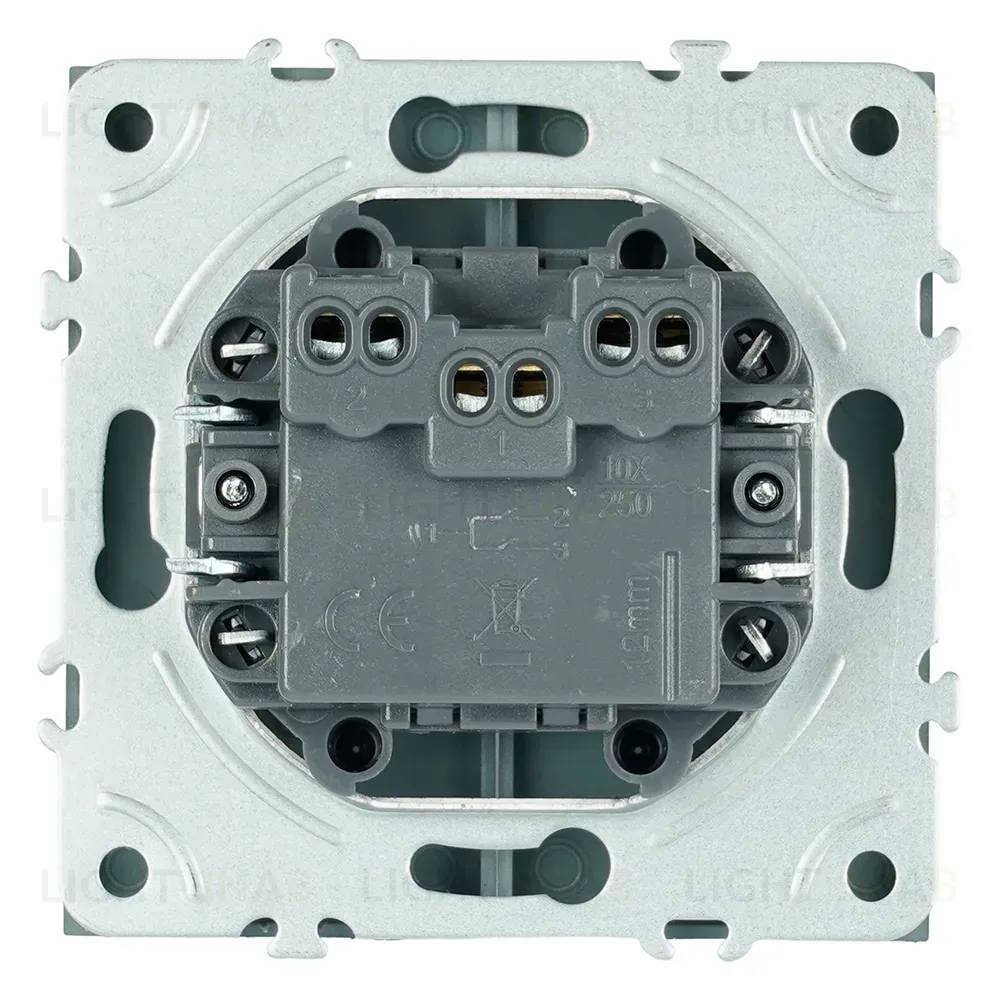 Выключатель двухклавишный Stekker Эмили RSW10-5116-10 платиново-серый soft touch 50823 50823