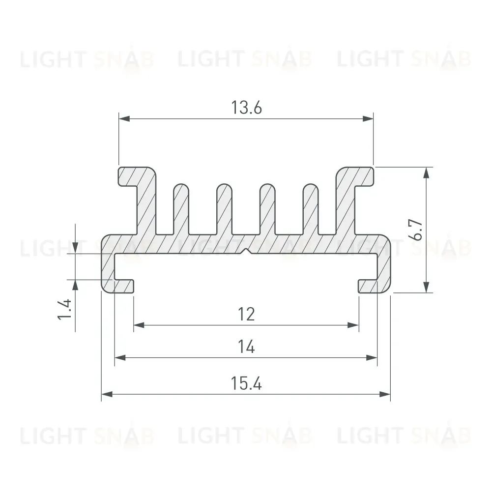 Основание для ленты Arlight SL-LINE-2522-2500 (Алюминий) 033415(1) 033415(1)