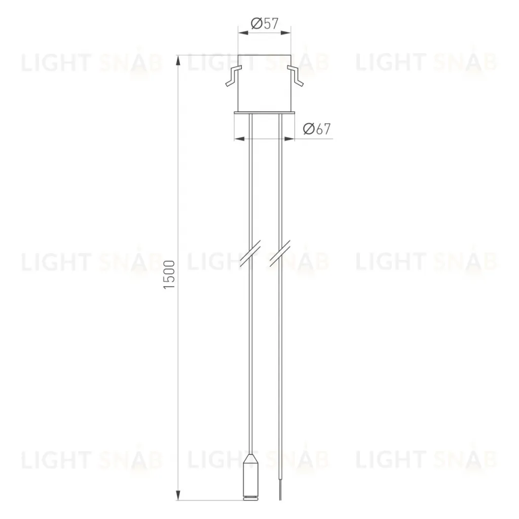 Потолочная чаша Arlight MAG-ORIENT-CANOPY-BUILT-POWER-L1500 (BK) (Металл) 062605 062605