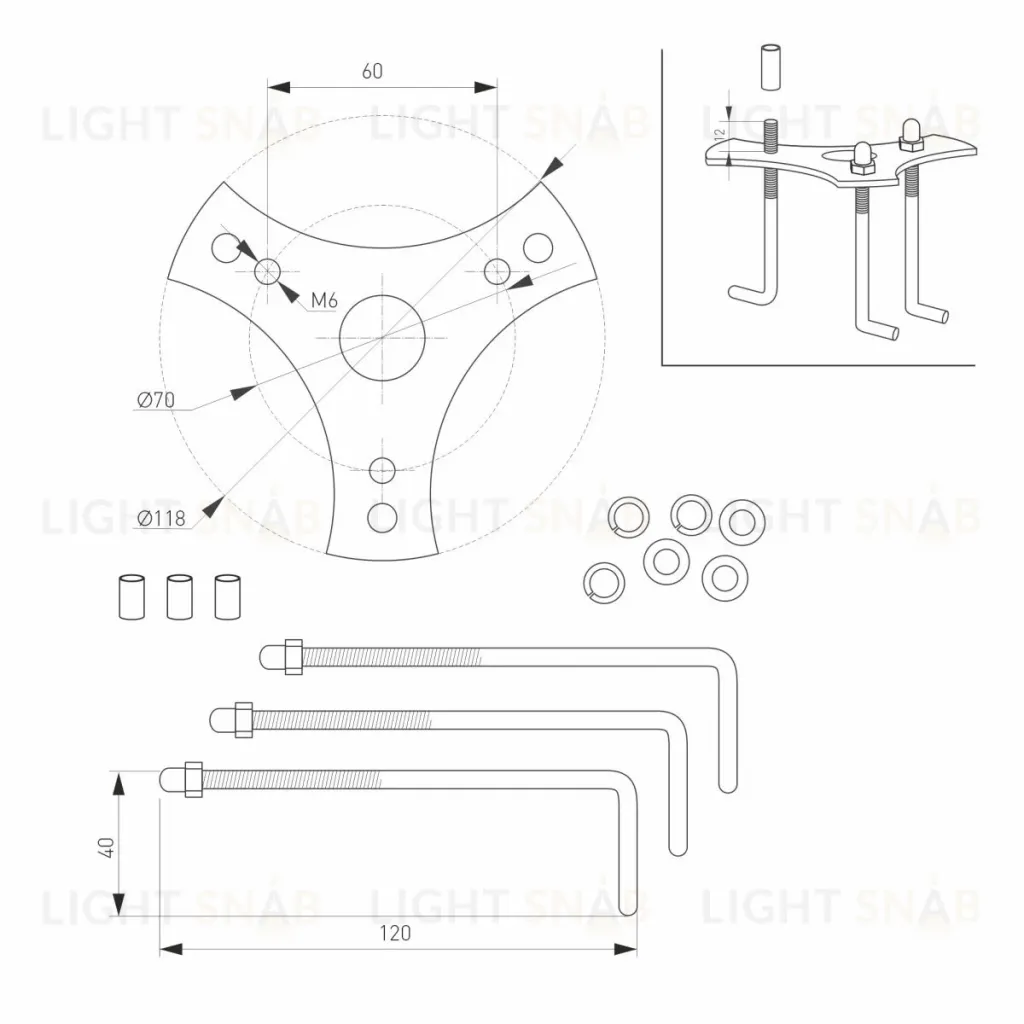 Ландшафтный светильник Arlight LGD-STEM-BOLL-H500-10W Warm2700 (GR, 185 deg, 230V) (IP65 Металл) 064682 064682