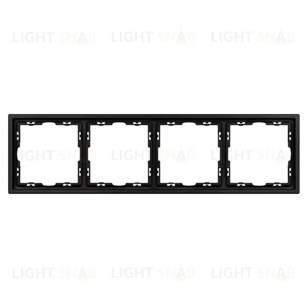 Рамка универсальная пластиковая софт-тач 4 поста черный оникс Arlight FRM-SFPL-4-BK 054224(1) 054224(1)