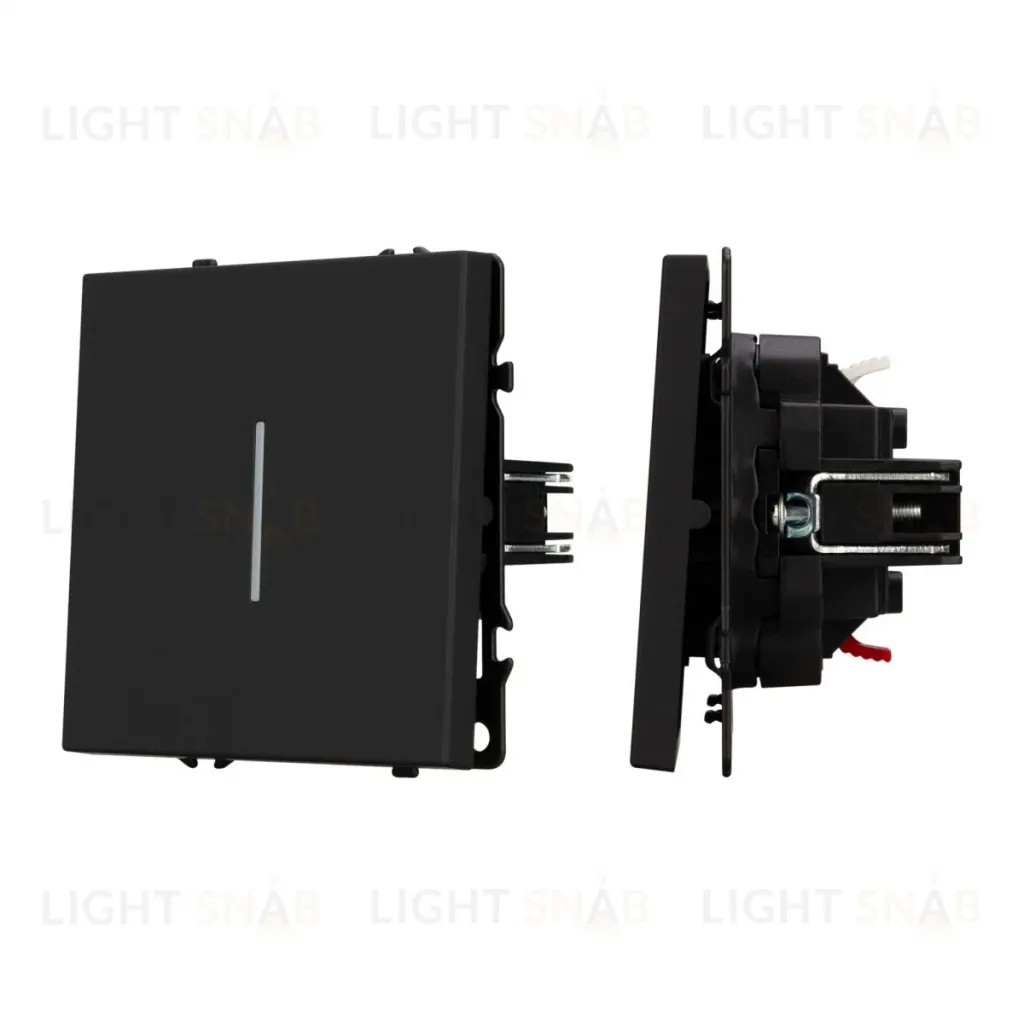 Выключатель 1 кл подсветка софт-тач черный оникс Arlight SWT-MK01-SFPL-L-BK (250V, 10A) 054258(1) 054258(1)