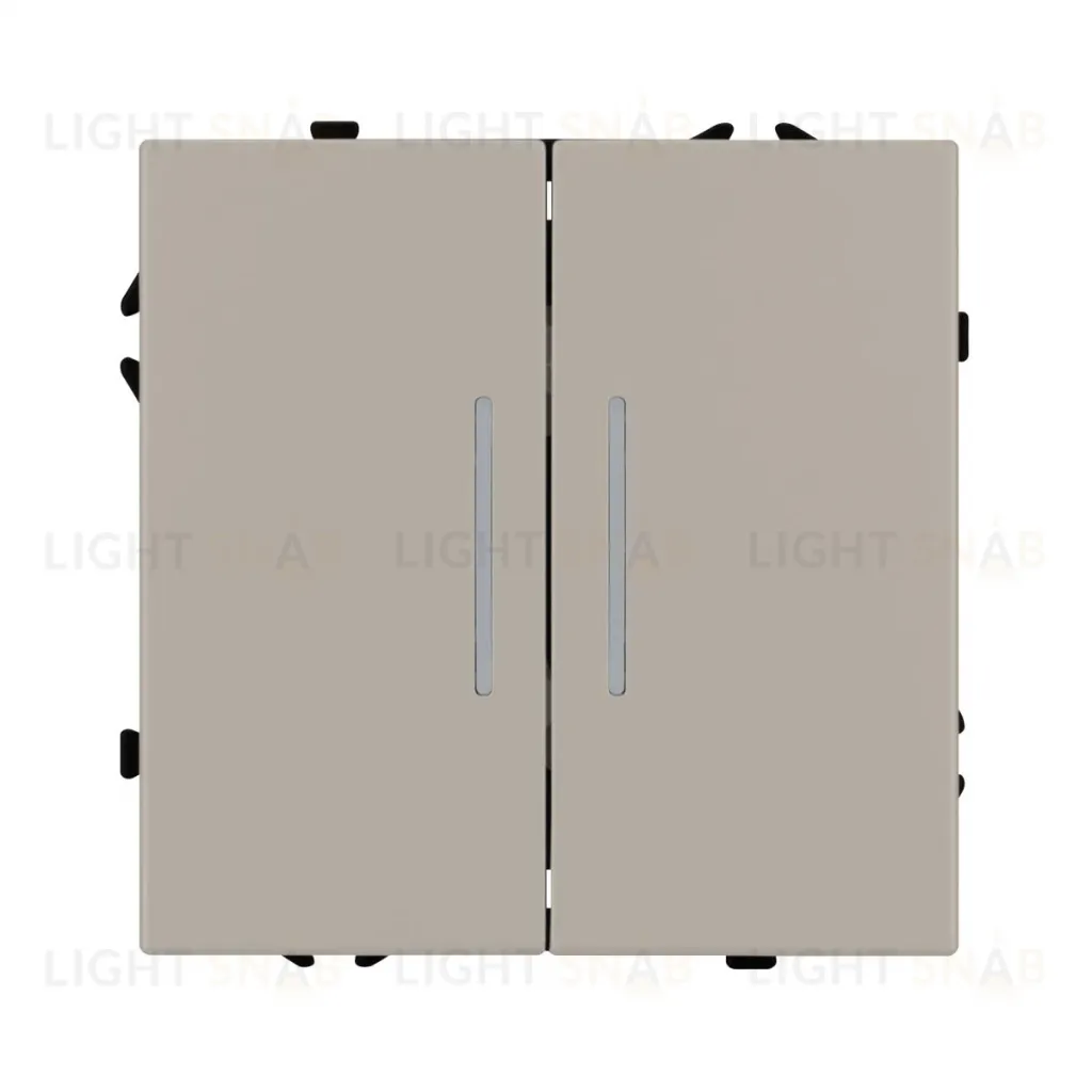 Выключатель 2 кл подсветка софт-тач кашемир Arlight SWT-MK02-SFPL-L-CA (250V, 10A) 059417(1) 059417(1)