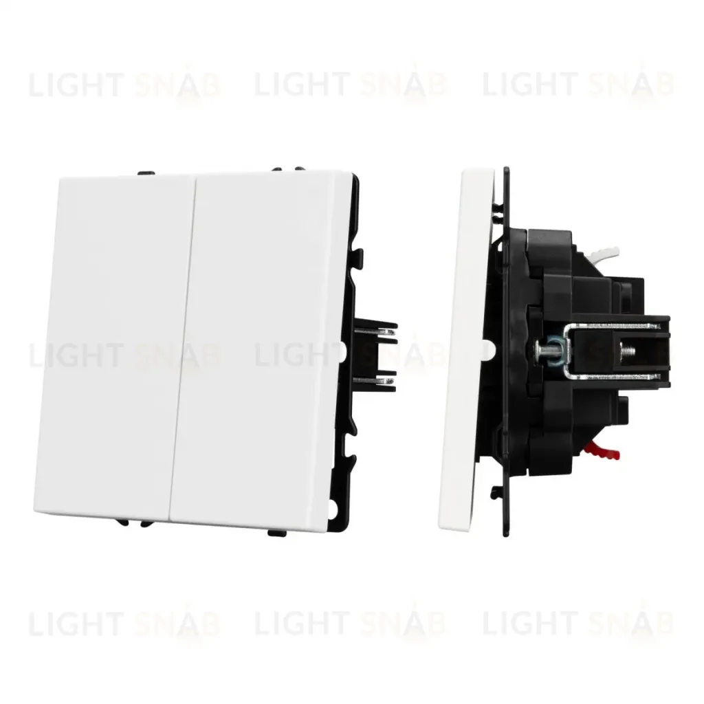 Выключатель 2 кл софт-тач белый кварц Arlight SWT-MK02-SFPL-WH (250V, 10A) 054238(1) 054238(1)
