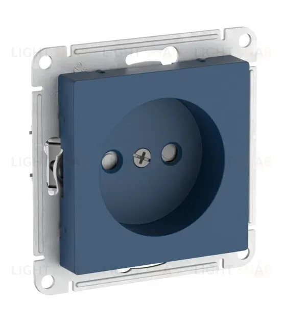 Розетка без заземления со шторками, 16А, мех., быстрозажим. клем. Systeme Electric AtlasDesign Аквамарин ATN001149S ATN001149S