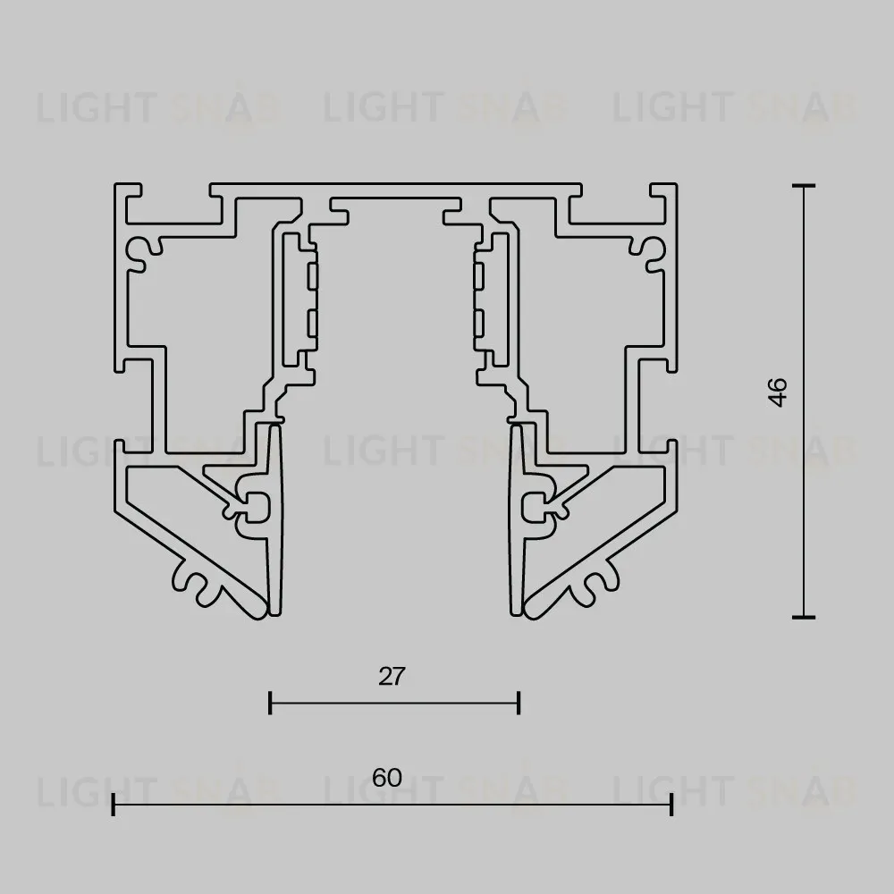 Магнитный встраиваемый шинопровод Maytoni Busbar trunkings Exility TRX034-SCH-423B TRX034-SCH-423B