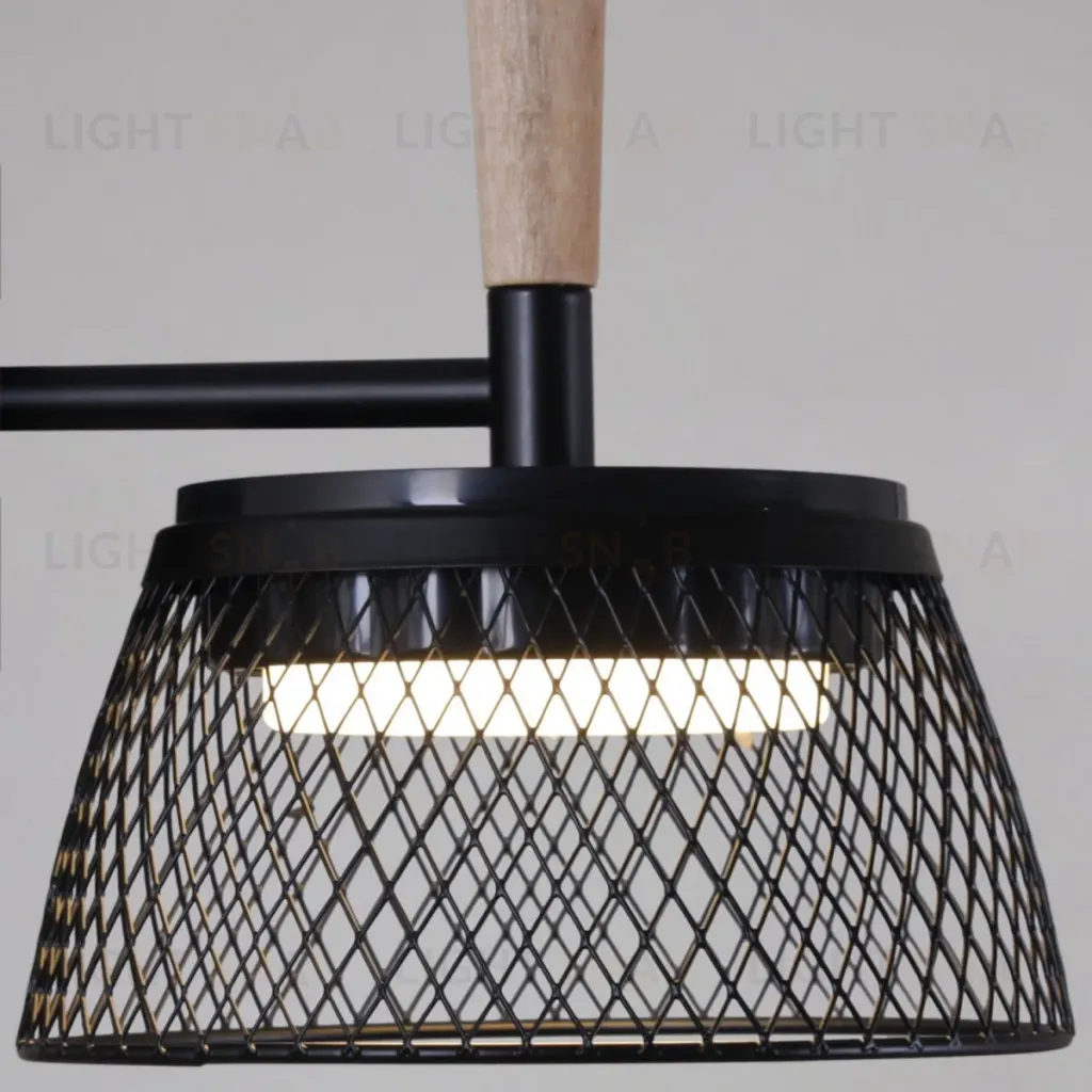 Потолочная люстра Reluce 09837-0.3-08 BK+WOOD 09837-0.3-08 BK+WOOD