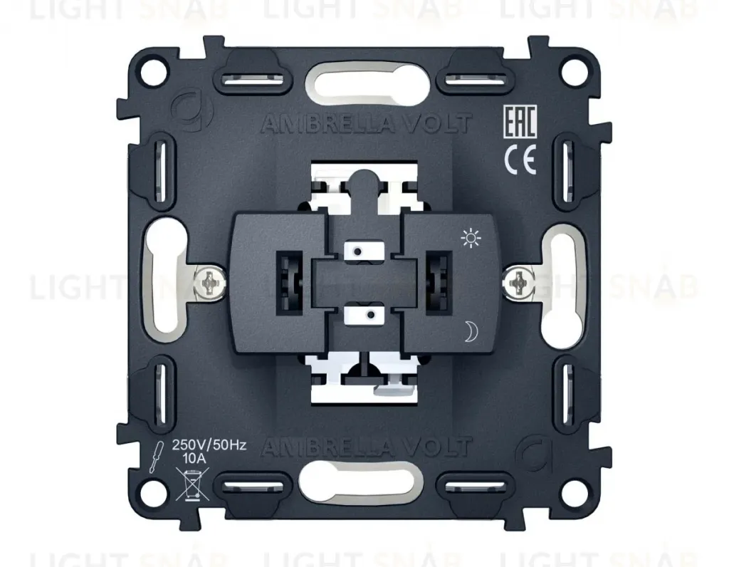 Механизм 1-клавишного выключателя с самовозвратом 10A-250V QUANT Ambrella Volt VM113 VM113