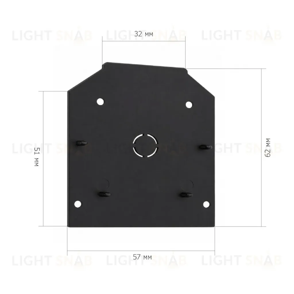 Торцевая заглушка ST Luce Skyline 48 черный ST003.489.04 ST003.489.04
