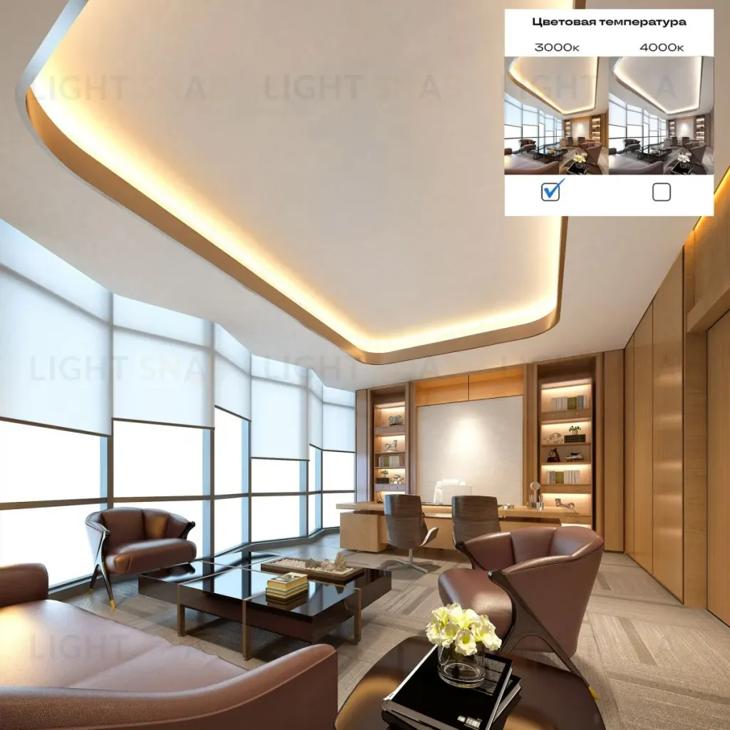Светодиодная лента ST Luce 24В 12Вт/м 3000K 5м IP20 ST5018.312.20 ST5018.312.20