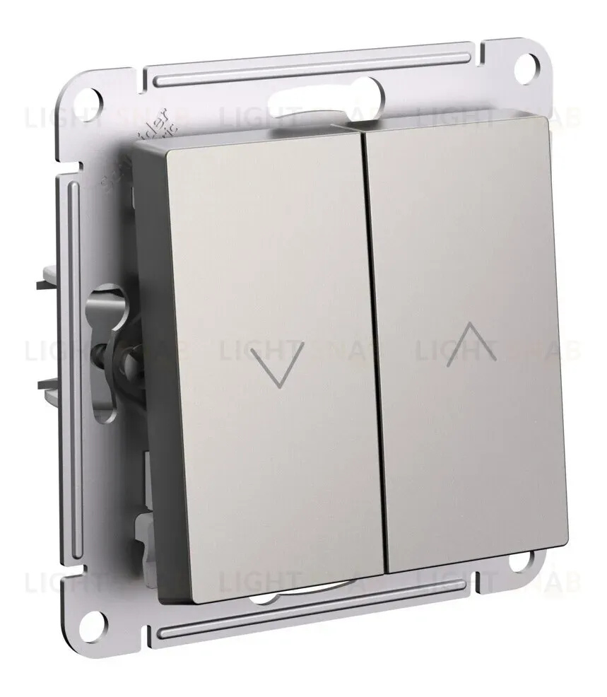 Выключатель 2-клавишный жалюзи, 10А, механизм Systeme Electric AtlasDesign Шампань ATN000519 ATN000519