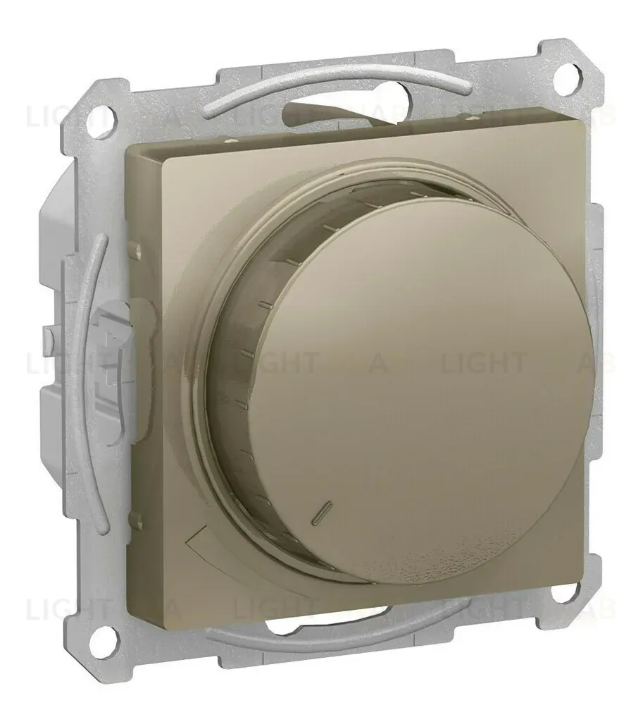 Светорегулятор (диммер) повор-нажим, LED, RC, 400Вт, мех. Systeme Electric AtlasDesign Шампань ATN000523 ATN000523