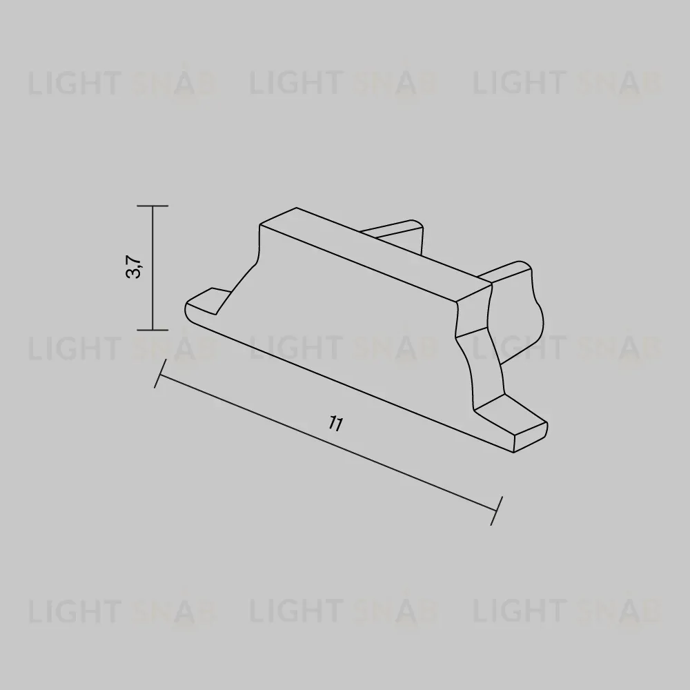 Комплект заглушек Maytoni Led Strip (для профиля ALM-1103-S-2M) 2 шт. ALM-1103-S-EC 642092 642092