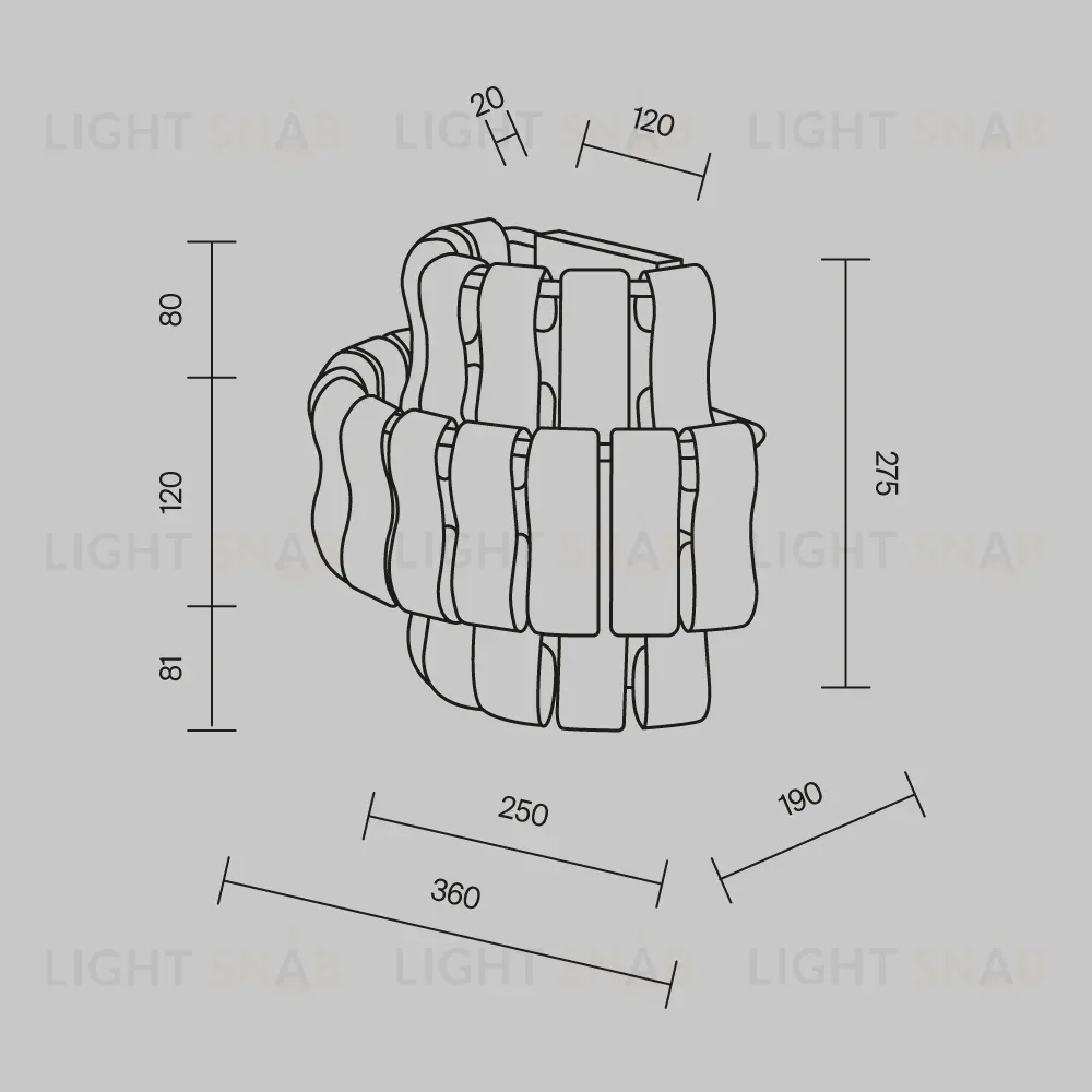 Настенный светильник Maytoni Boulder MOD538WL-02MG MOD538WL-02MG