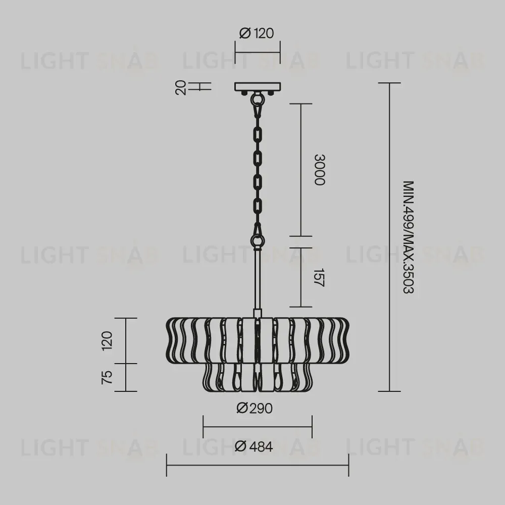 Подвесной светильник Maytoni Boulder MOD538PL-05MG MOD538PL-05MG