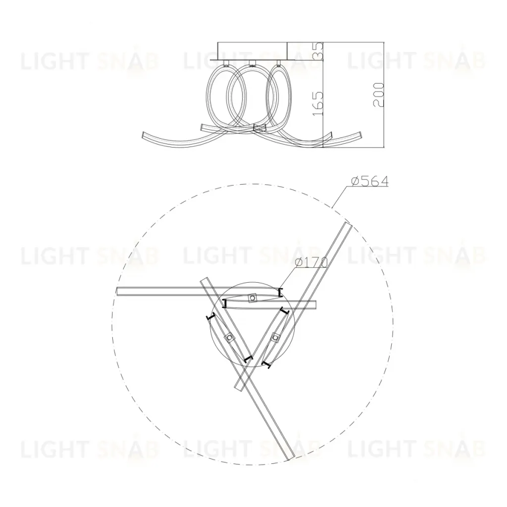 Потолочный светильник Freya Teresa FR6023CL-L45B FR6023CL-L45B