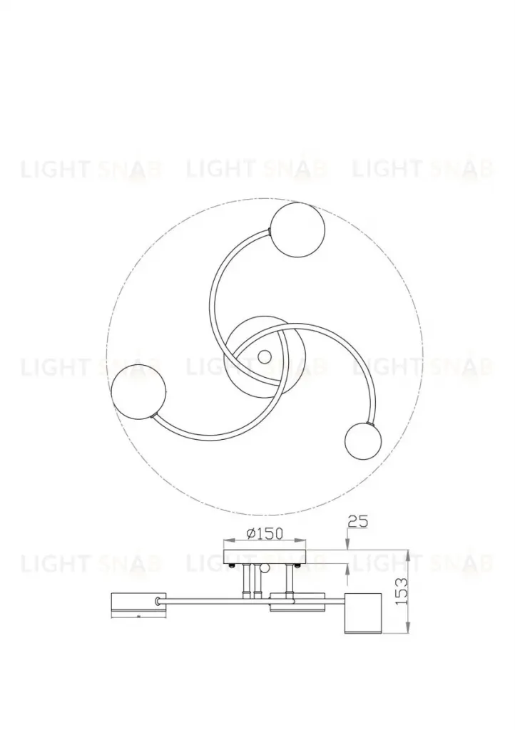 Потолочный светильник Freya Tibo FR6048CL-L6B FR6048CL-L6B